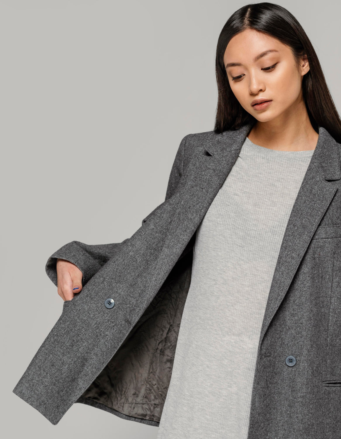 Grey blazer for women