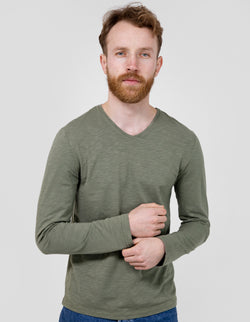 Green cotton t-shirt for men