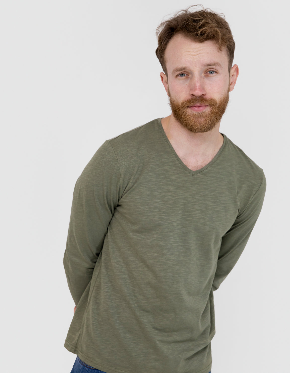 Green cotton t-shirt for men