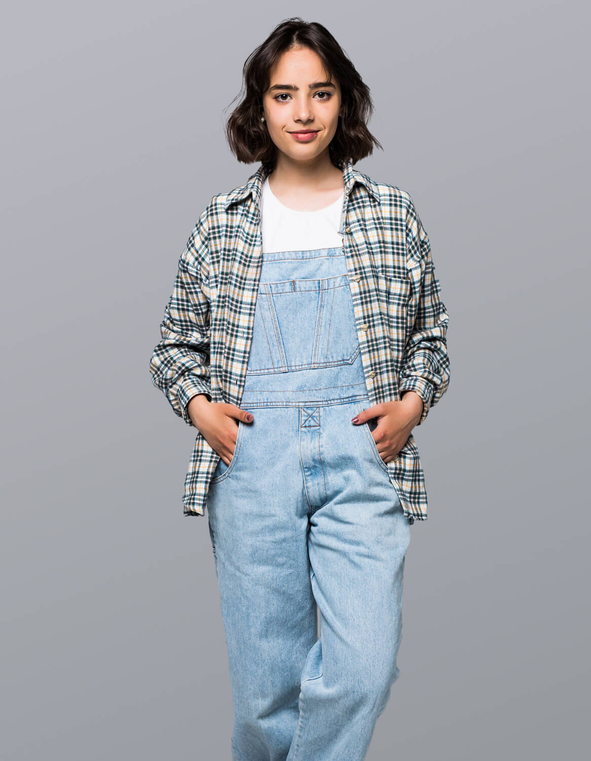 Denim jump suit