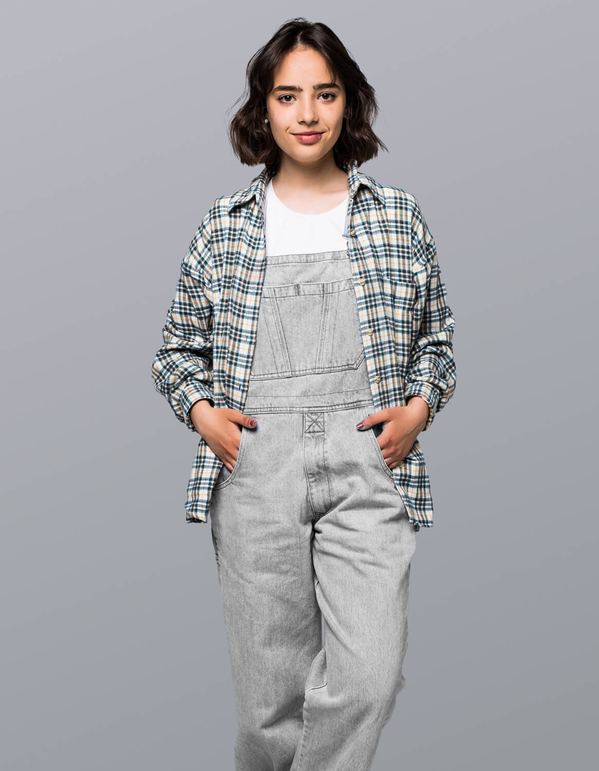 Denim jump suit