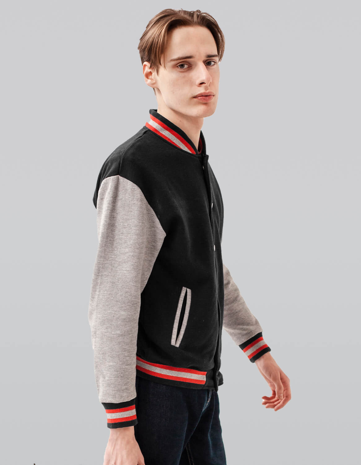 Cotton Blend Colorblock Jacket