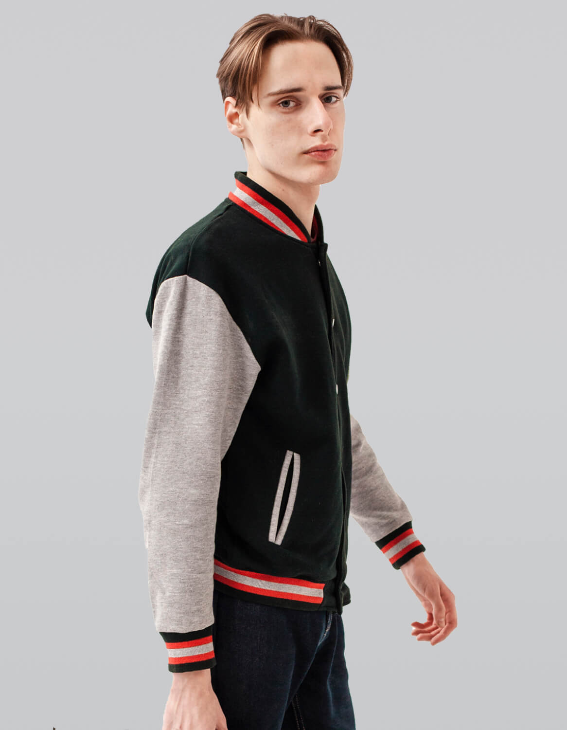 Cotton Blend Colorblock Jacket