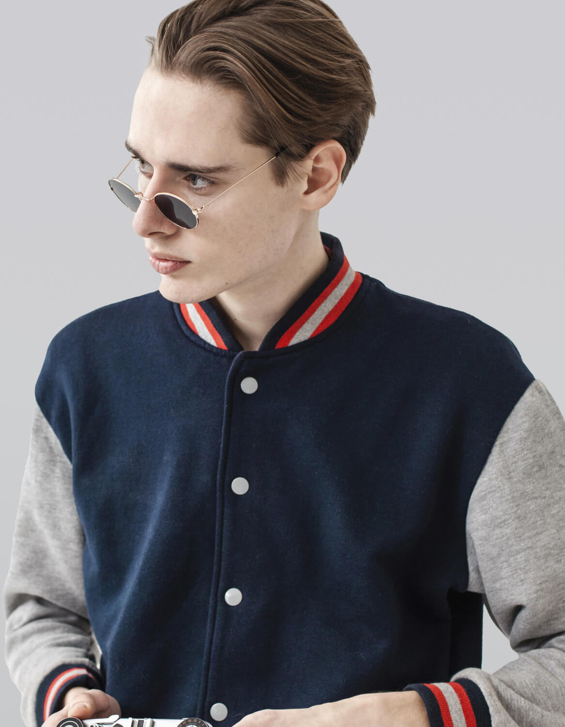 Cotton Blend Colorblock Jacket