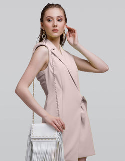 Sleeveless Blazer Mini