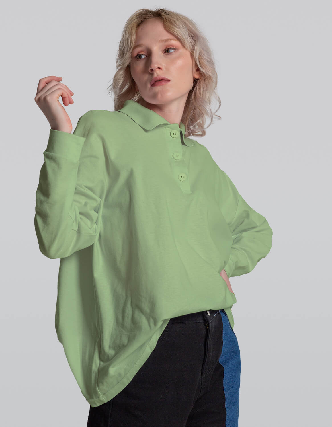 Oversized Cotton Polo Shirt
