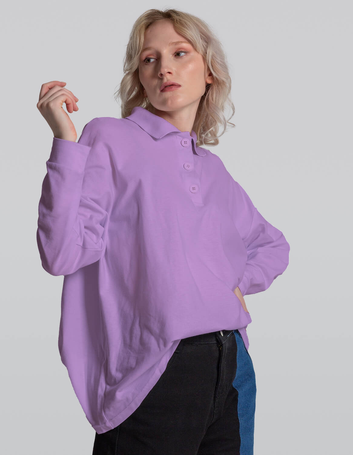 Oversized Cotton Polo Shirt