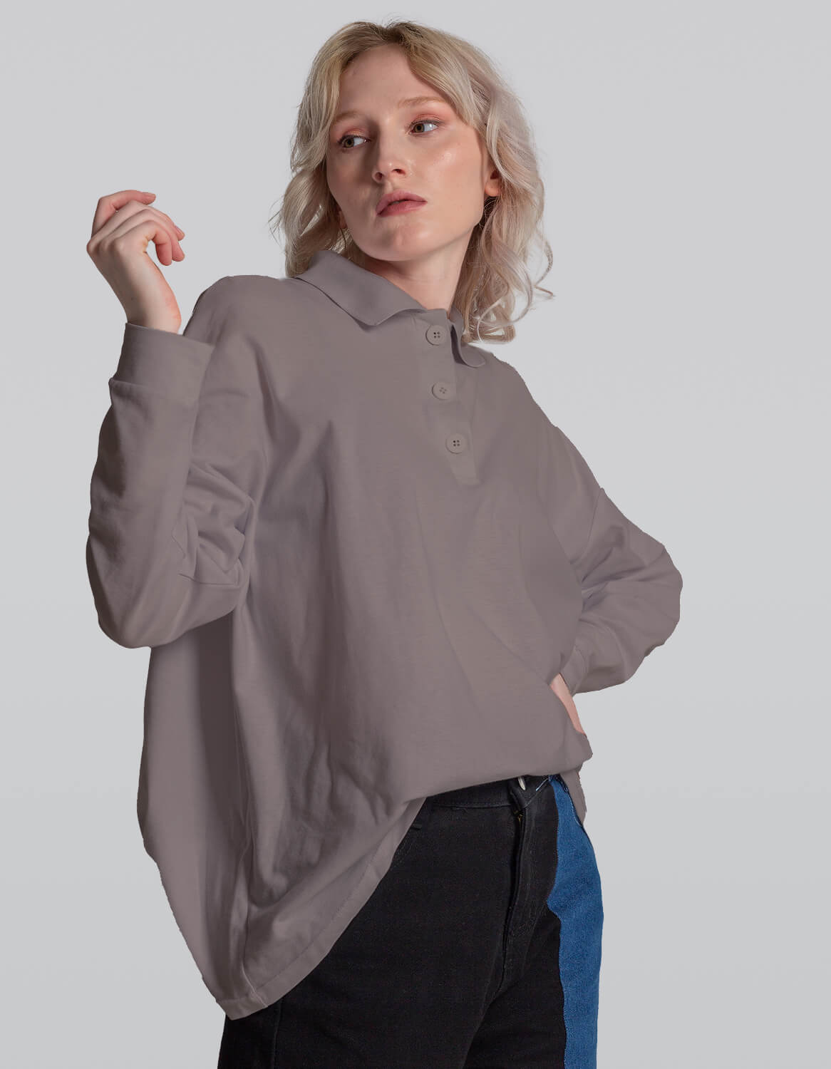 Oversized Cotton Polo Shirt