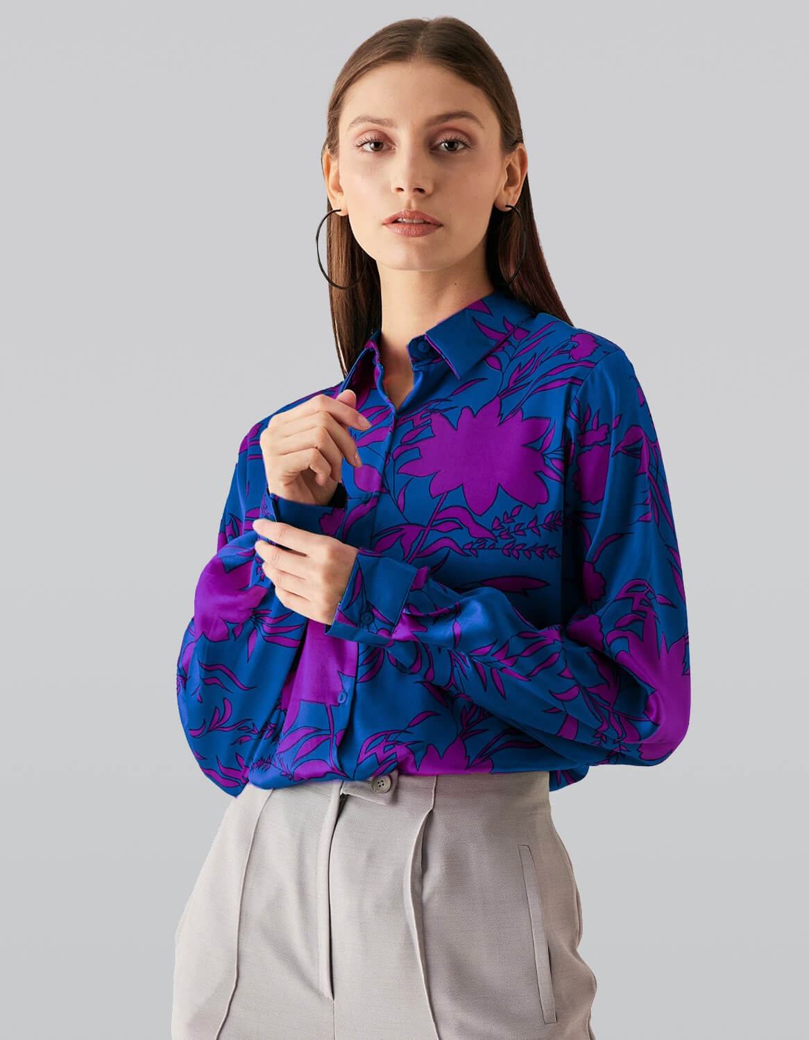 Artistic Floral Pop Shirt