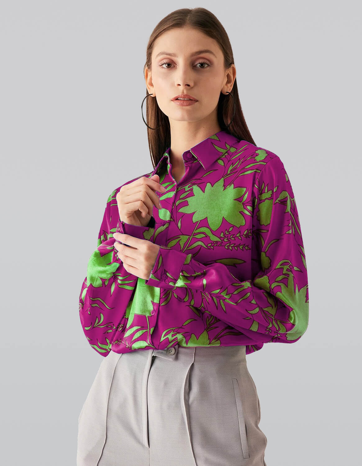 Artistic Floral Pop Shirt