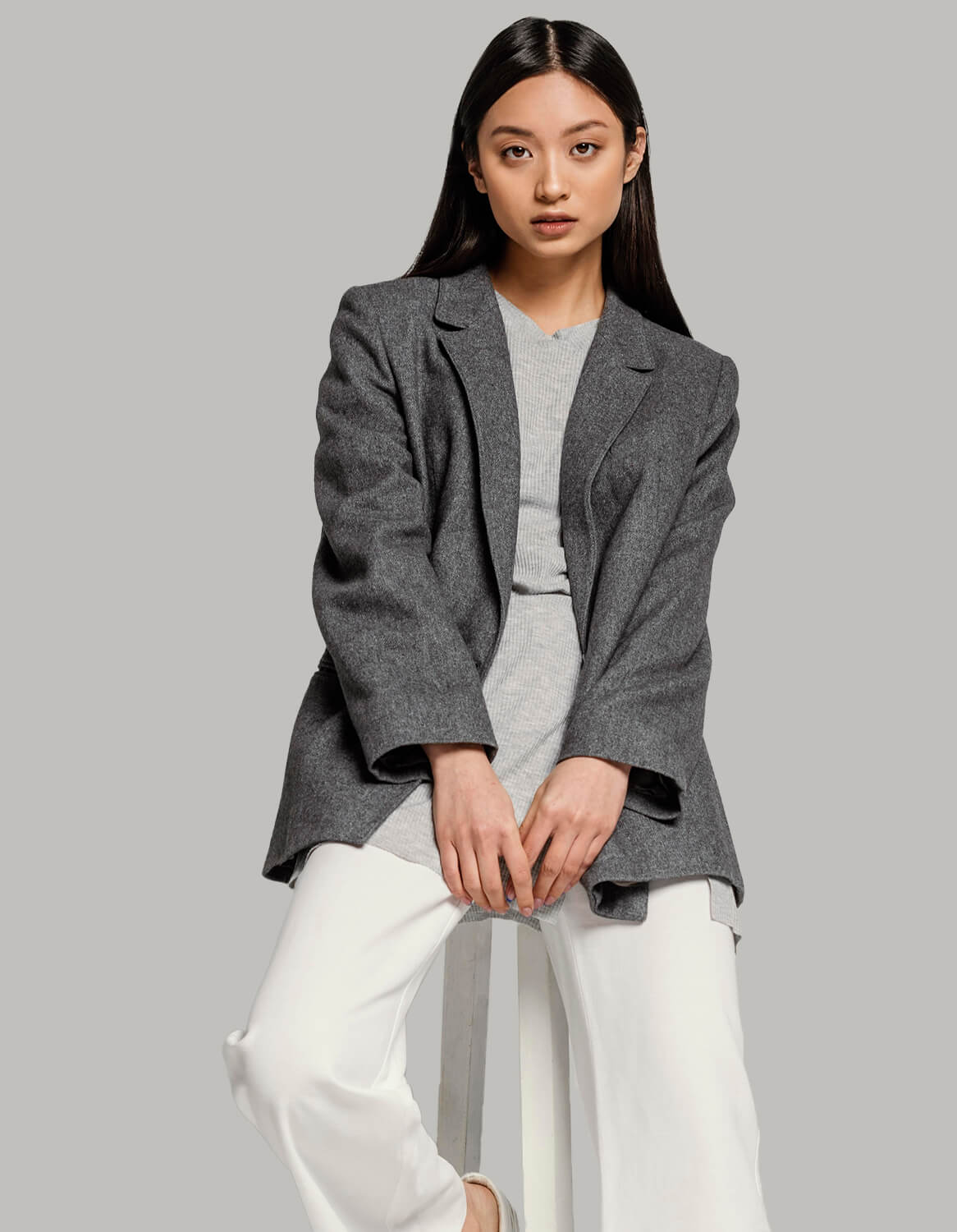 Grey blazer for women