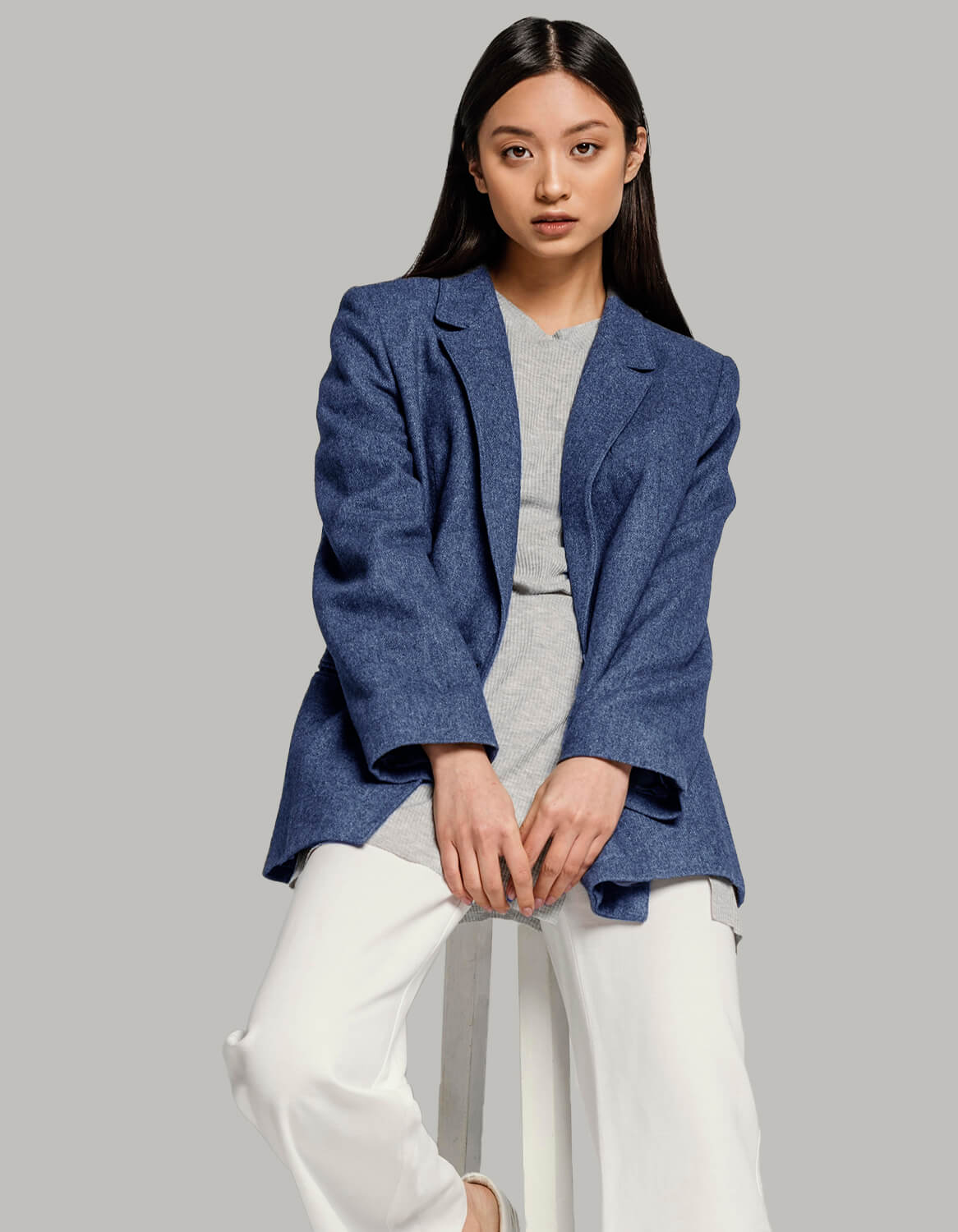 Grey blazer for women