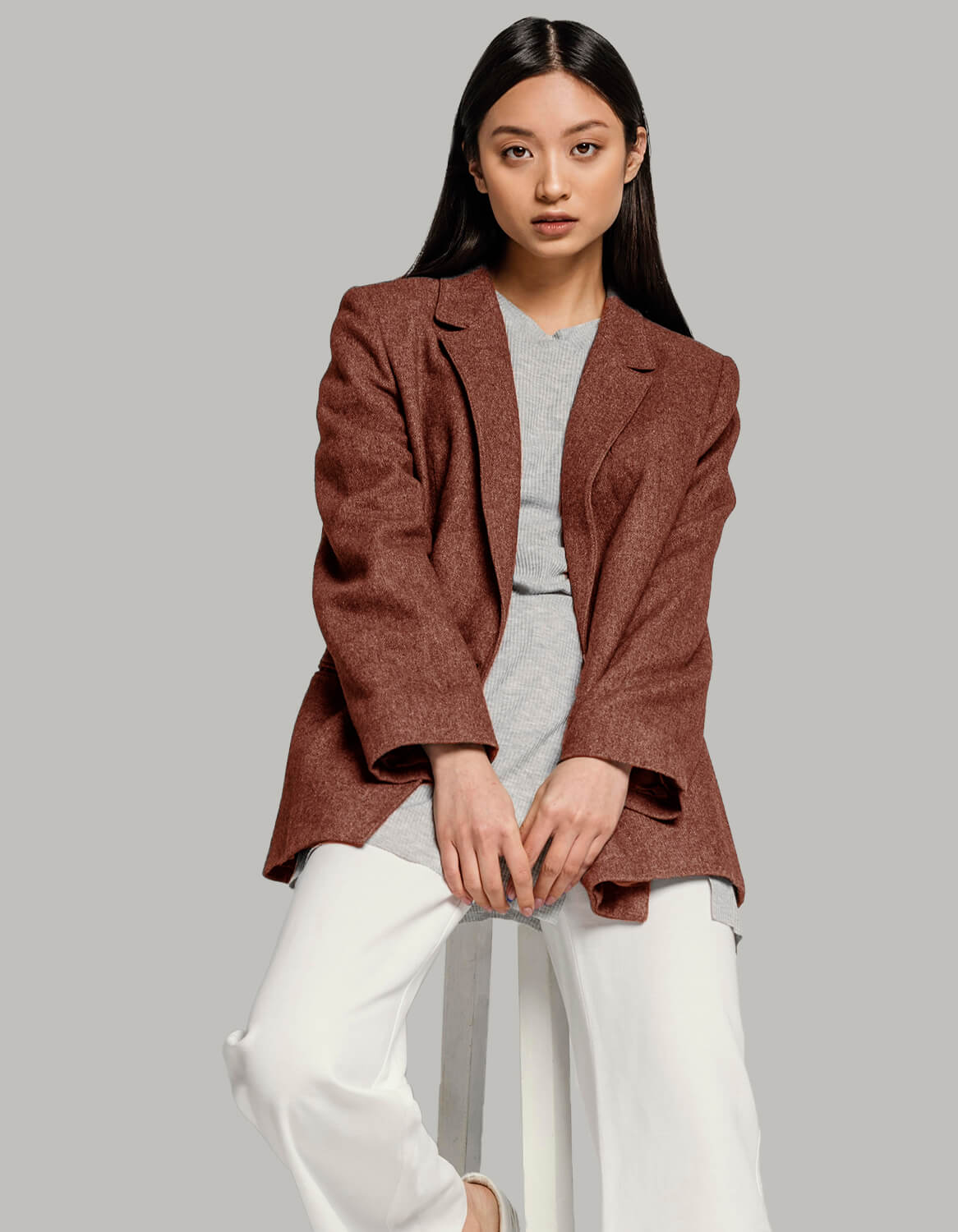 Grey blazer for women