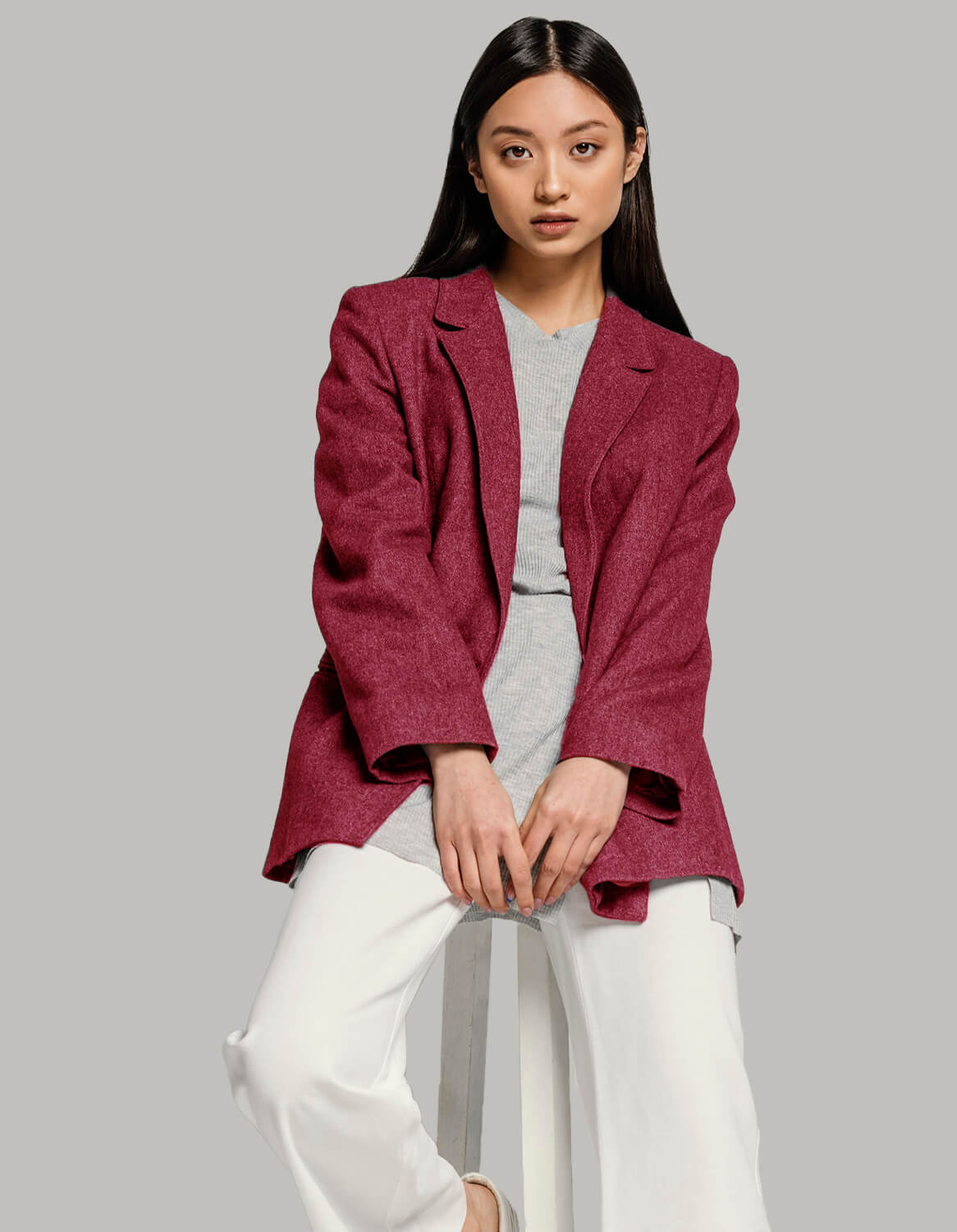 Grey blazer for women