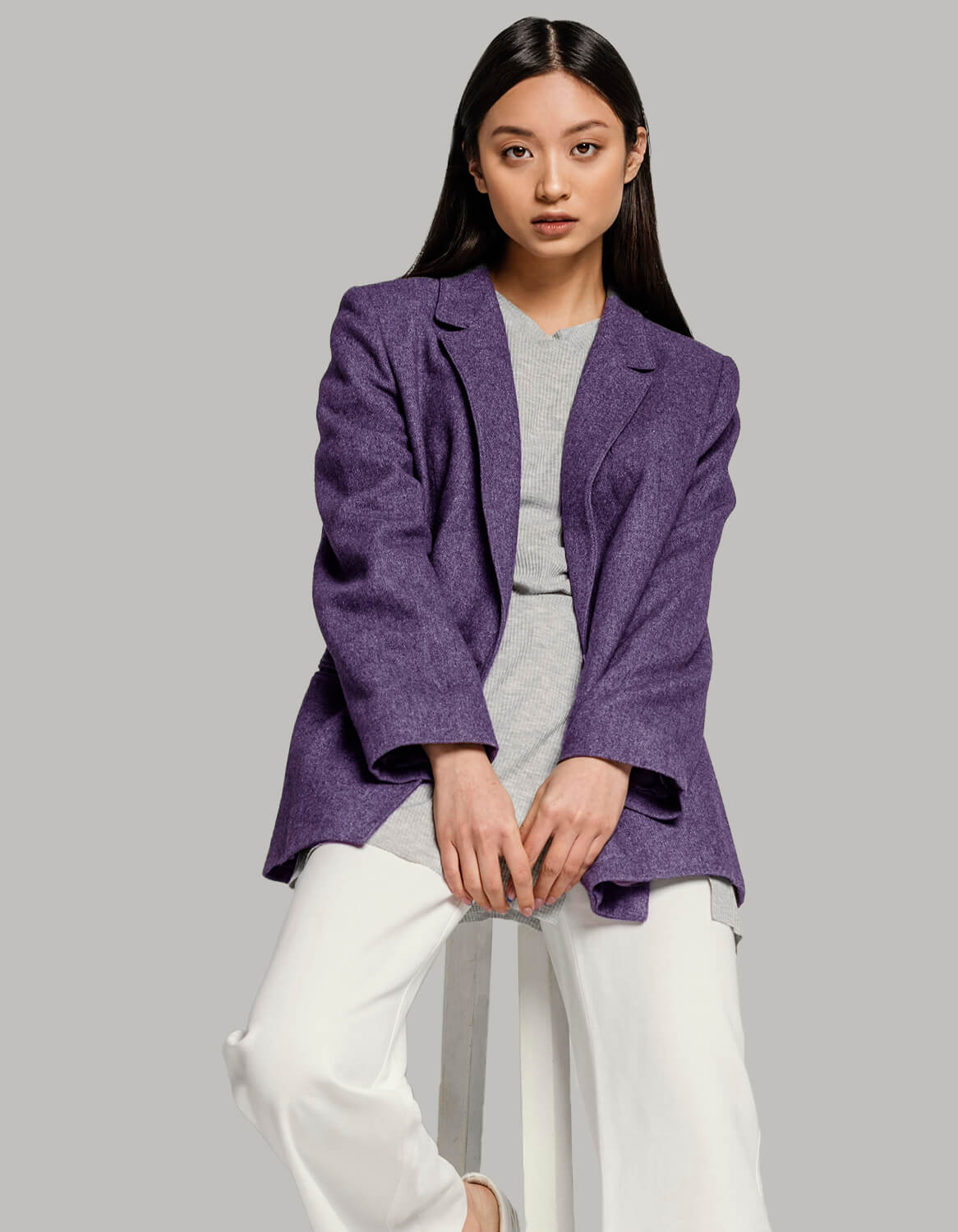 Grey blazer for women