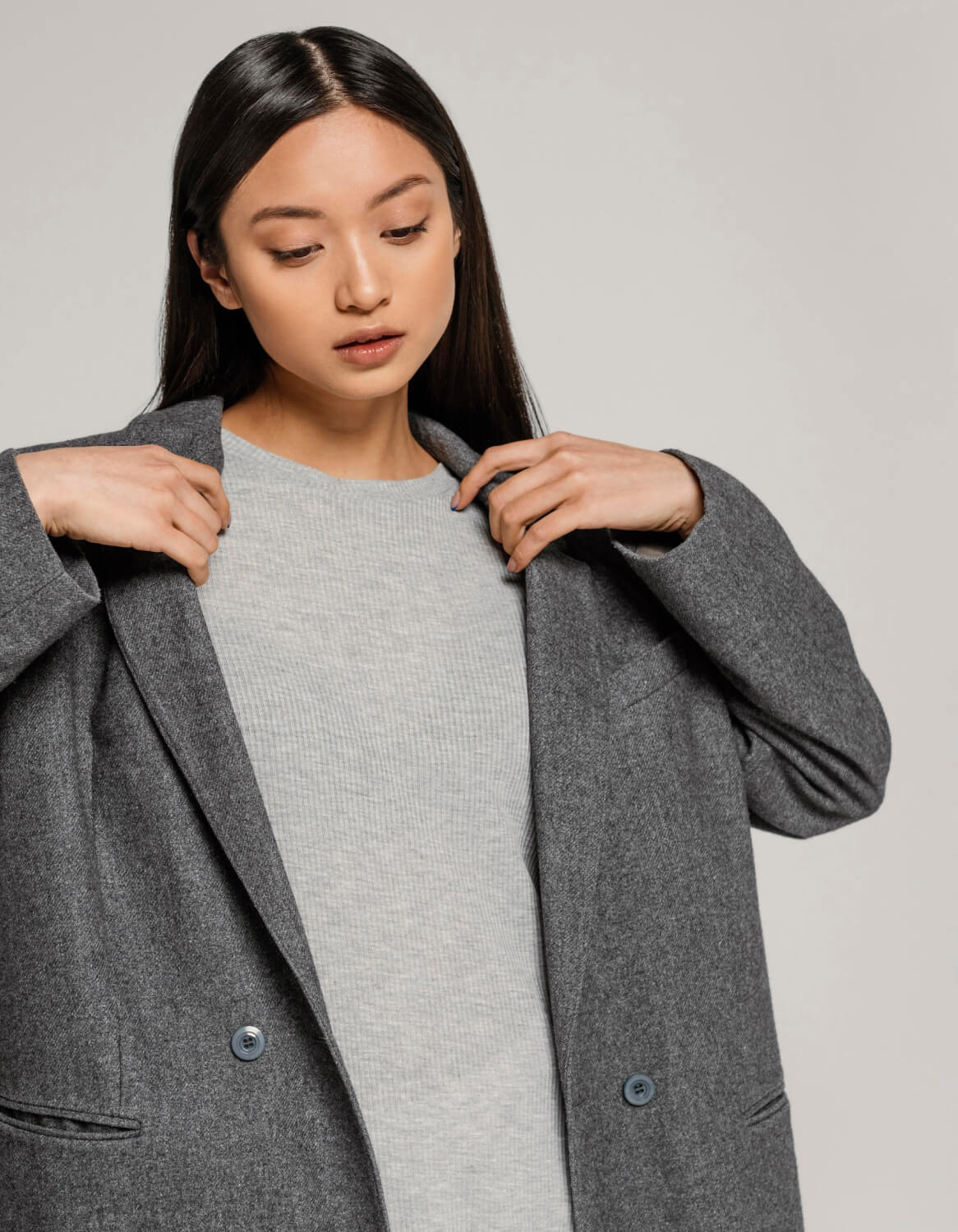 Grey blazer for women