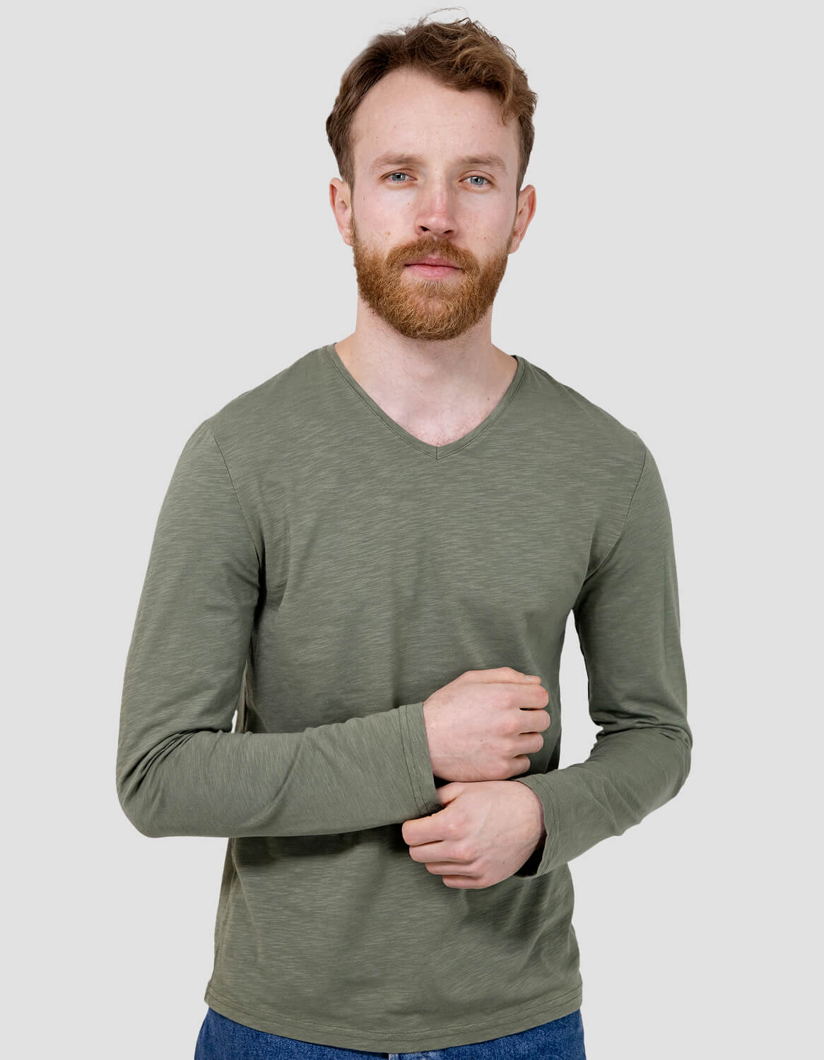 Green cotton t-shirt for men
