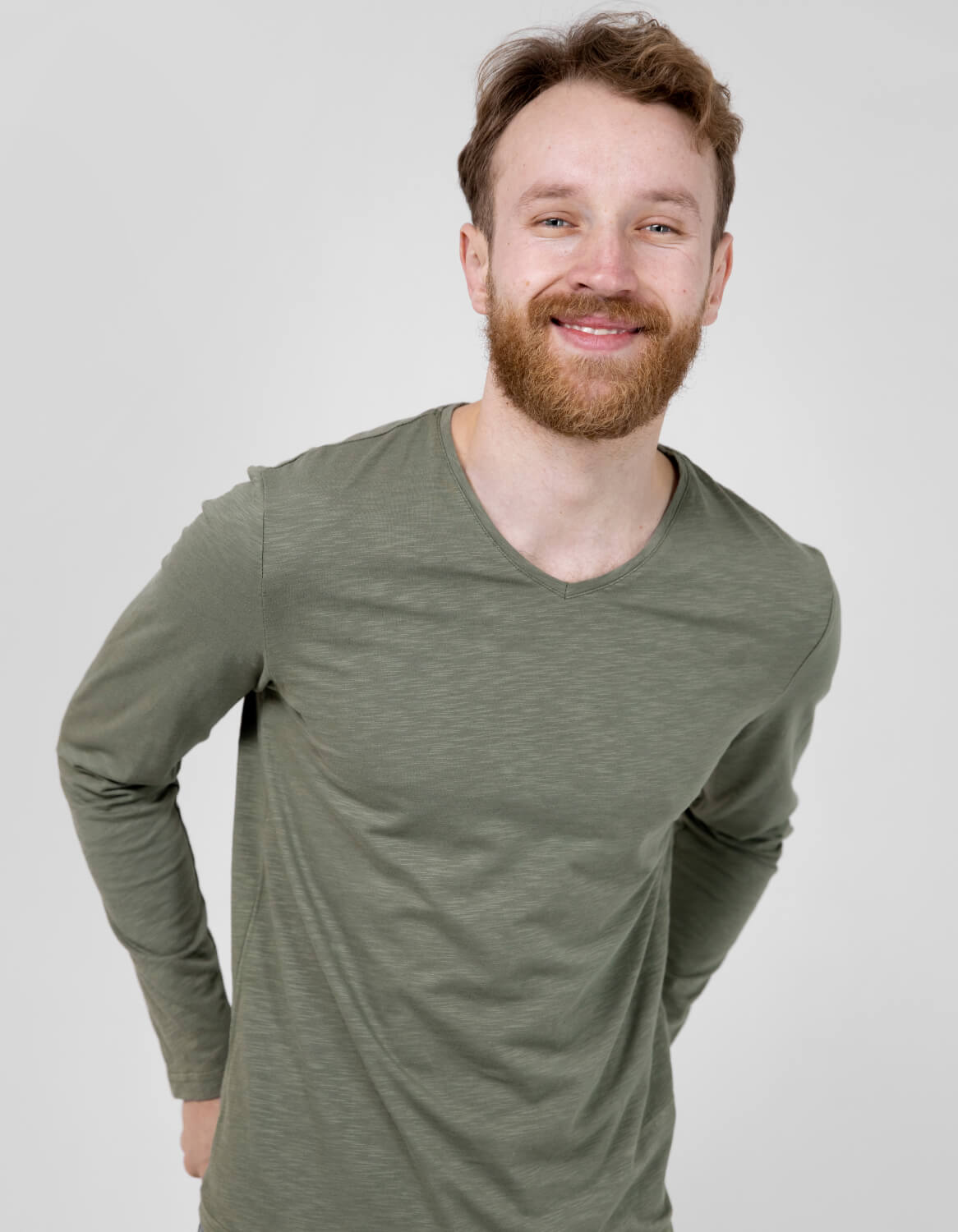 Green cotton t-shirt for men