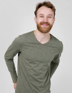 Green cotton t-shirt for men